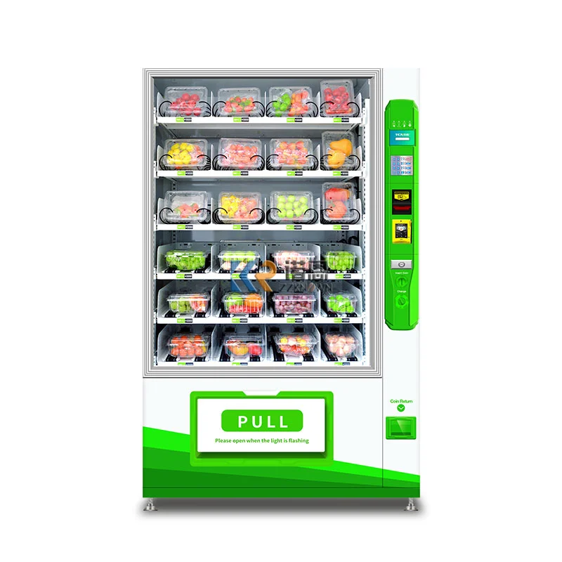 2023 Food Drink Snack Glass Bottle Vending Machines Beer Smoothie Sandwich Cupcake Fruit Juice Vending Machine with Elevator