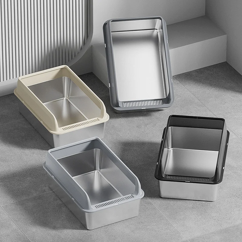 

STLF JW Amazons bestseller cat carrier carton box Stainless steel cat box