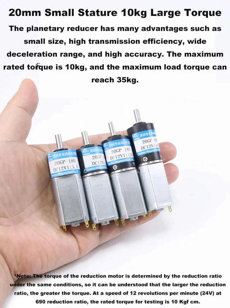 6 واط تيار مستمر الكواكب والعتاد تخفيض المحرك 12 فولت 20 مللي متر مايكرو موتور منخفض السرعة بطيئة سرعة المحرك الصغيرة قابل للتعديل سرعة CW CCW 20GP-180