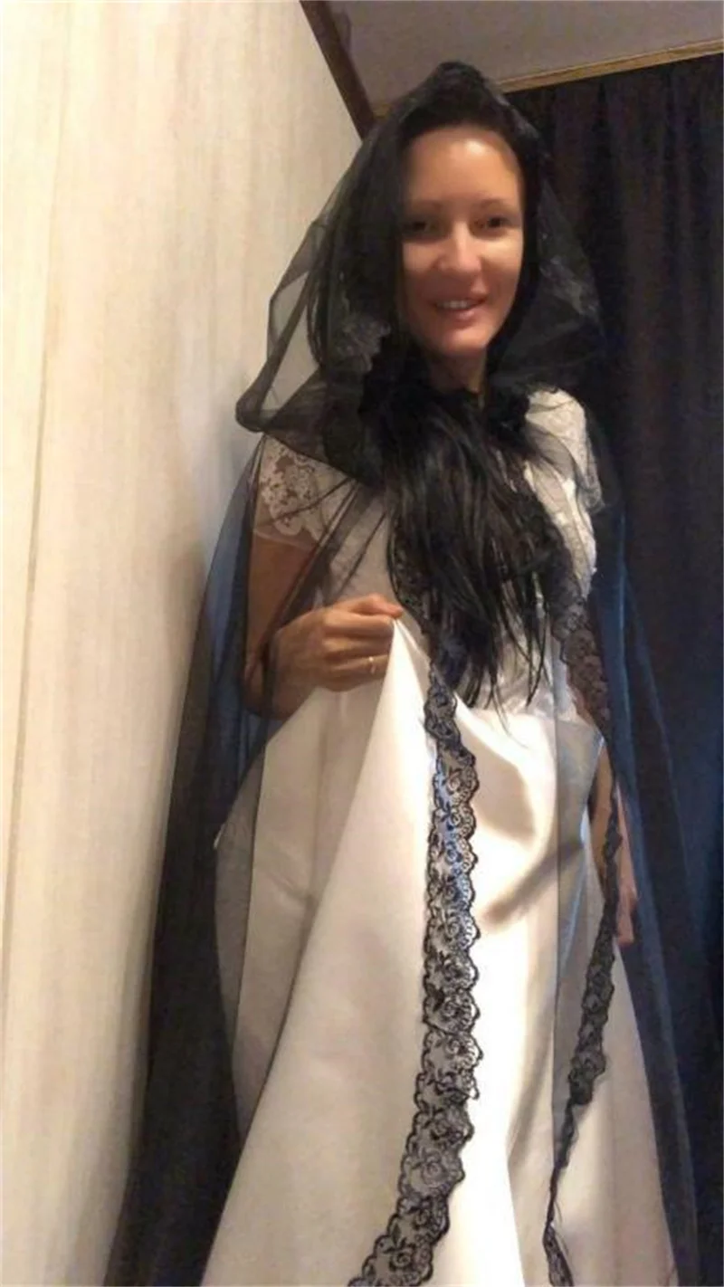 

Versatile Bla Lace awl Me Cape Coat Regular Sle Svel Ladies Open Cardigan Retro Commute Sle Pure Color Long S...