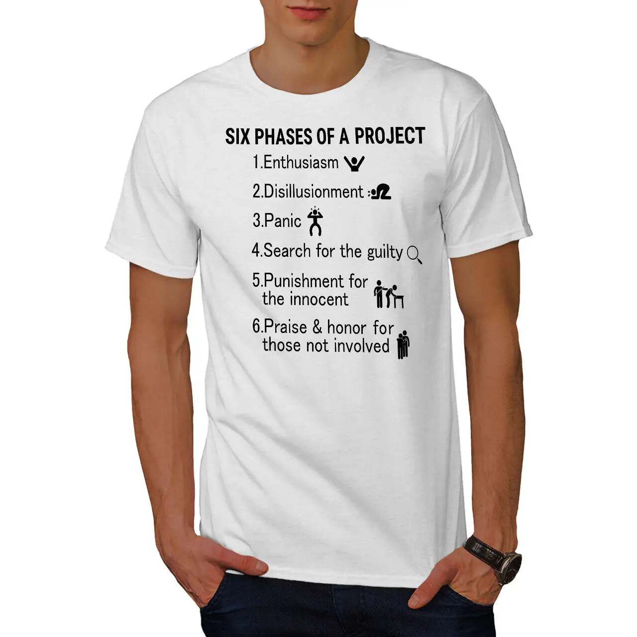 Six Phases Project Funny Mens T-shirt