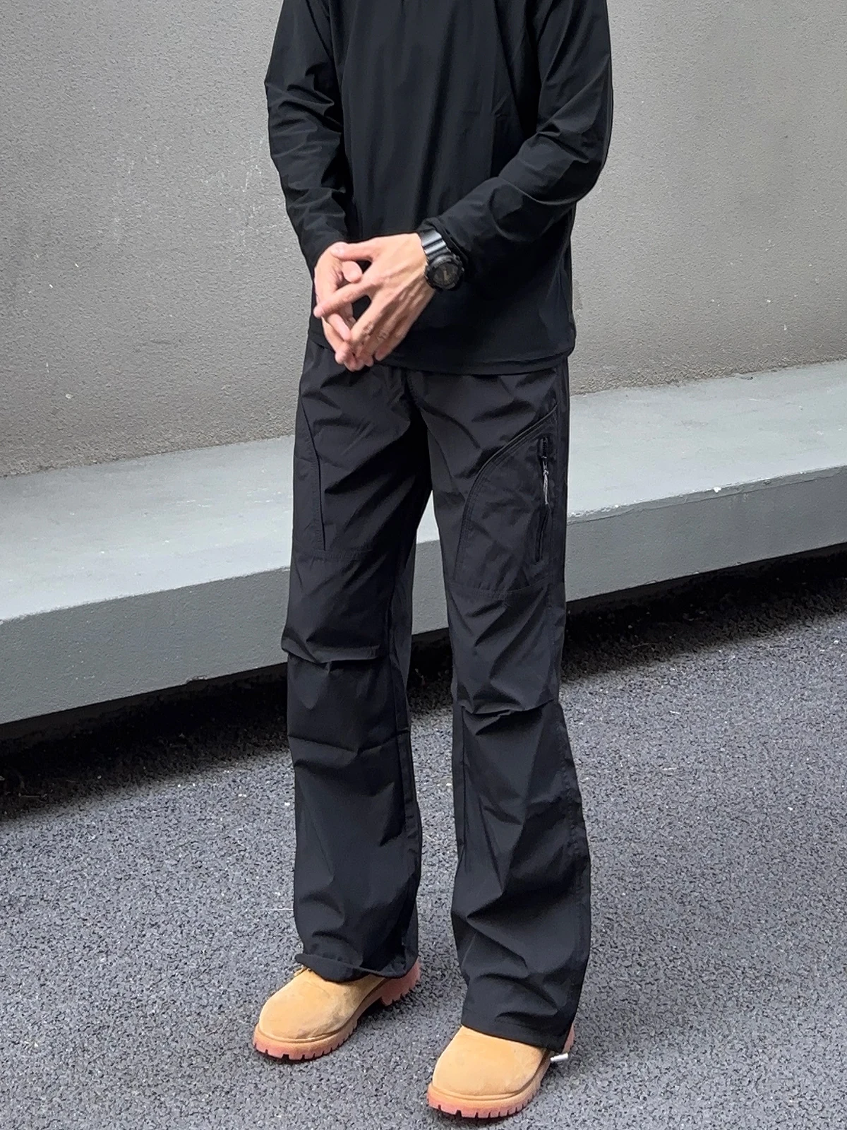 

UNCLEBLUE26 Spring Outdoor Mountain Climbing Tee-Resistant Water-Proof Qui-Drng Fce-Lined Tactical Pants Casual Sle