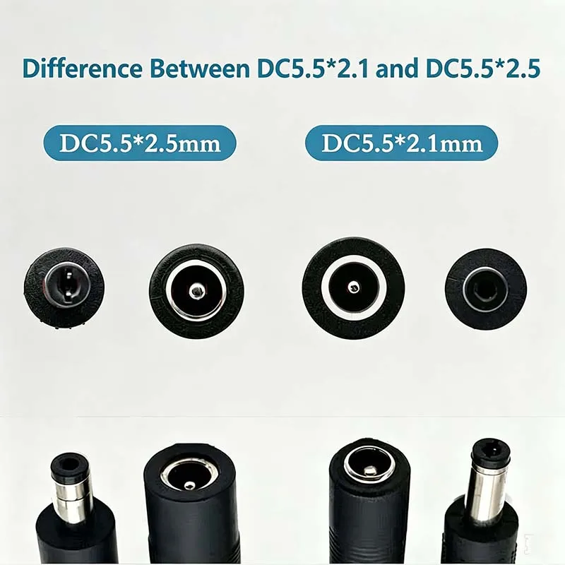 DC 5.5 × 2.1/2.5 mm Male Plug to 40A Anderson 2.0 Square Pure Copper Outdoor Power Cable for Electric Forklifts