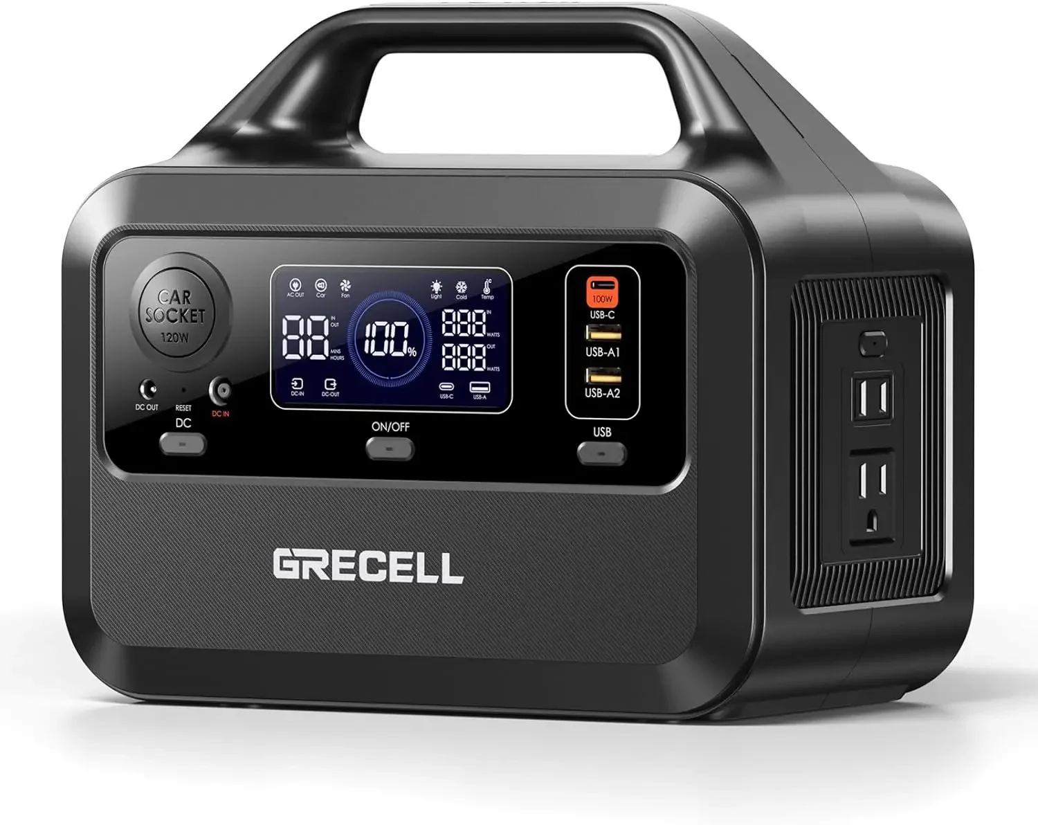 GRECELL Portable Power Station 300W, 230Wh LiFePO4 (LFP) Battery, 1.5hrs Fast Charging, 2 Up to 300W(Peak 600W) AC Outlets, S