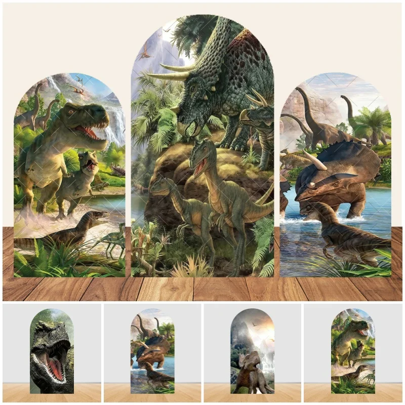 

Jungle Forest Dinosaur World Theme Arch Backdrop Cover Party Decor Kids Birthday Party Baby Shower Photo Arch Background Props