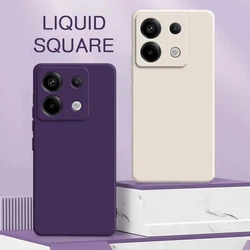 Square Liquid Silicone Case for Xiaomi Redmi Note 13 Pro 5g Full Protection Soft Phone Cover Note 13Pro POCO X6 Fundas