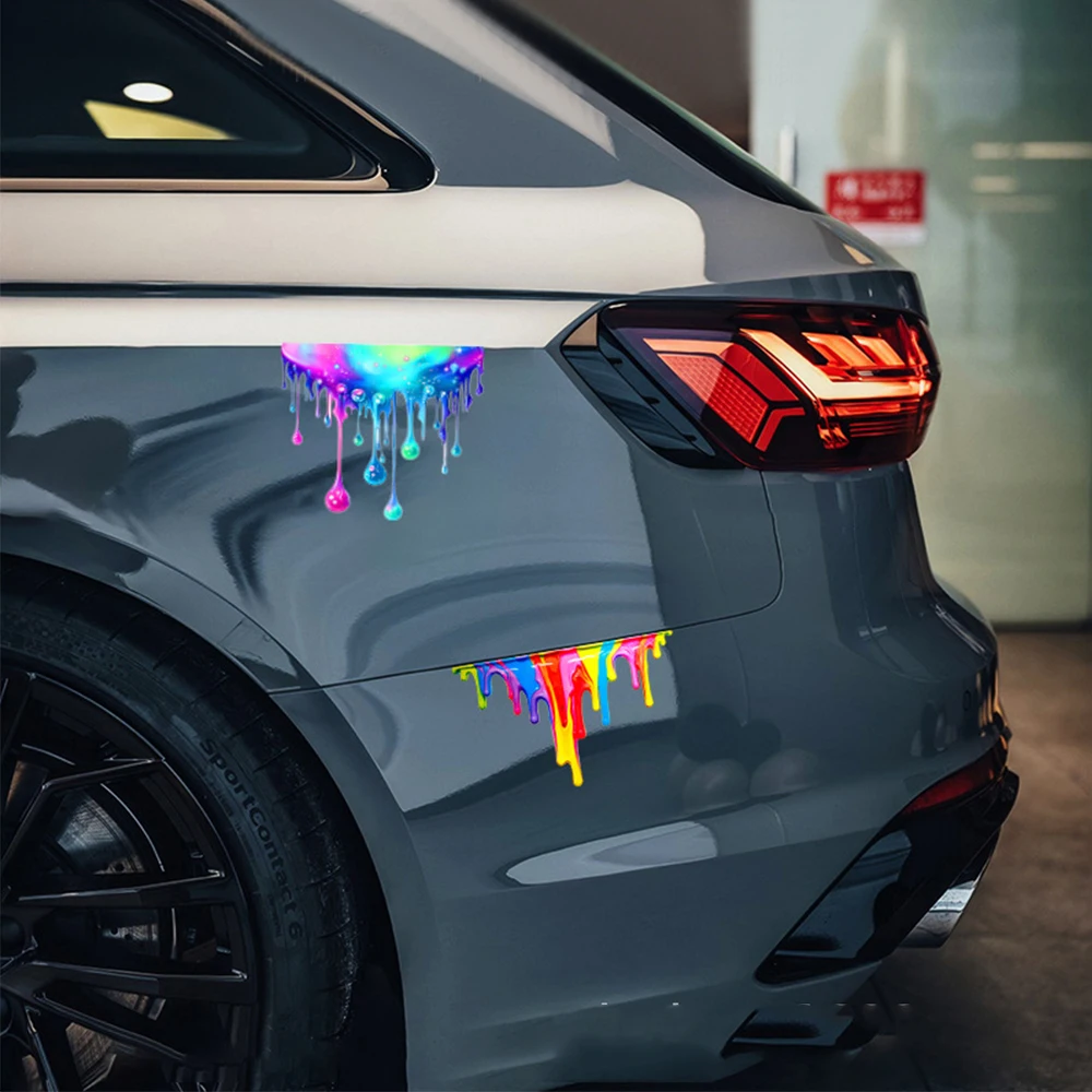 Car Stickers Colorful Paint Graffiti Stickers Vinyl Truck Motorcycle Side Body Window for Scratch Masking Exterior Accessories