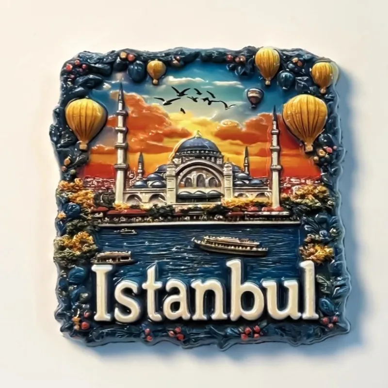 Turkey Travelling Souvenirs Kemer Fridge Magnets Cappadocia Hot Air Balloon Antalya Fridge Stickers Wedding Gifts Home Decor
