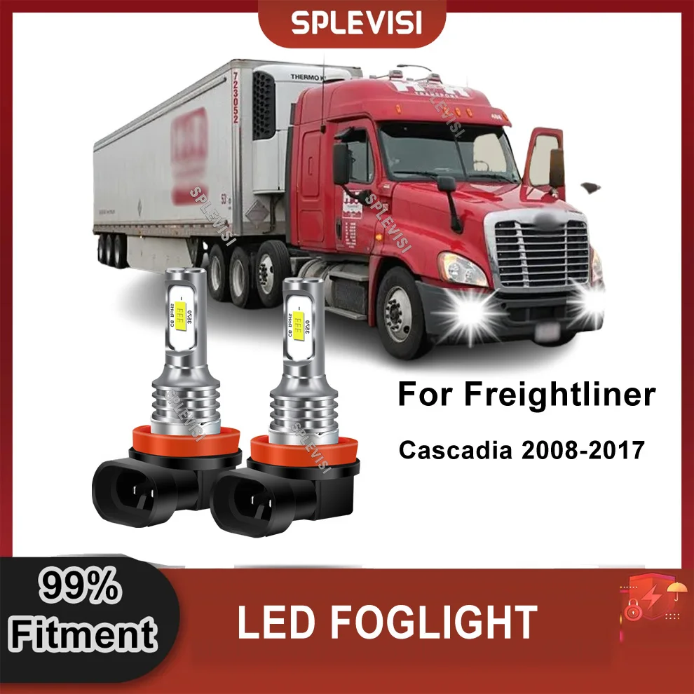 

2x 6000K White Front Fog Lamp Light Bulbs Replace For Freightliner Cascadia 2008-2017 2009 2010 2011 2012 2013 2014 2015 2016