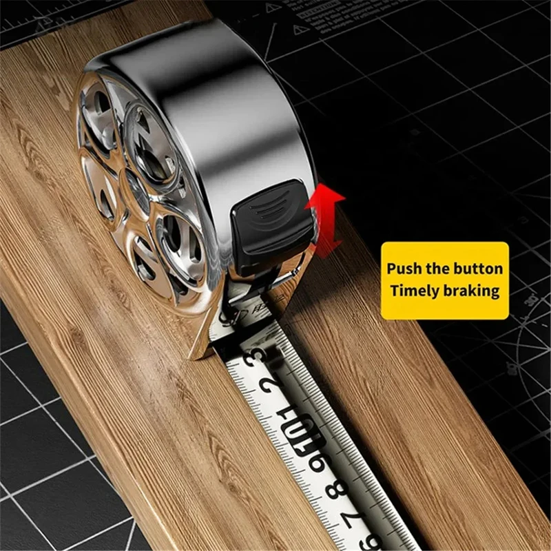 Xiaomi 5M Рулетка из нержавеющей стали Портативная антикоррозийная выдвижная метрическая линейка Прочный дизайн Деревообрабатывающий измерительный инструмент