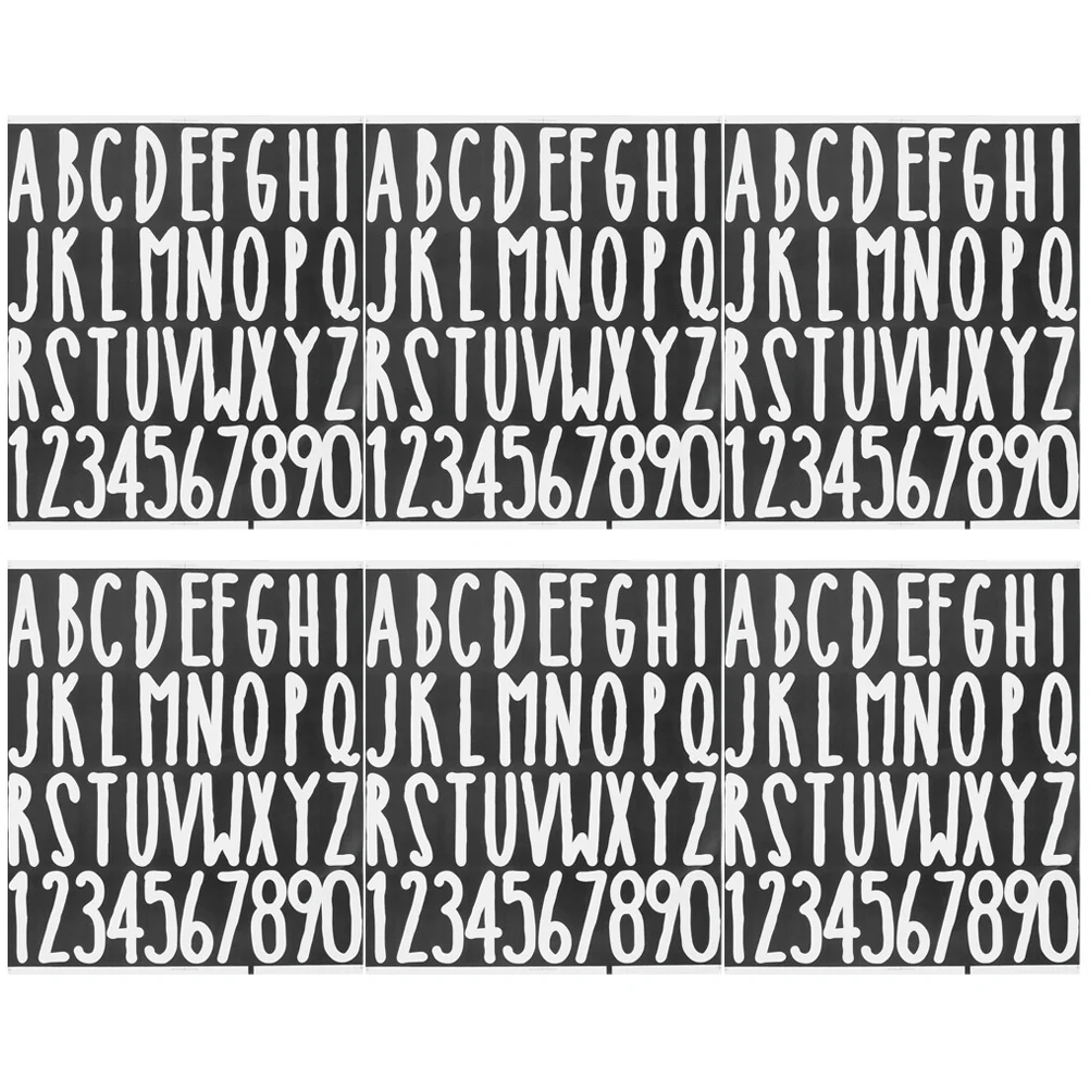 

6 Sheets Self Adhesive Letter Stickers PVC Removable Vinyl Decals for Mailbox Window Door Sign Craft Letter Stickers