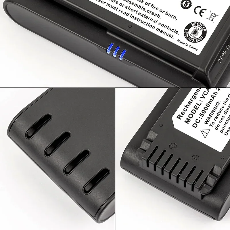21.6V 5000mAh High Capacity Li-ion Battery for Samsung Jet75 VS9000 Vacuum Cleaner, Replacement for VCA-SBT90 VCA-SBT90E Model