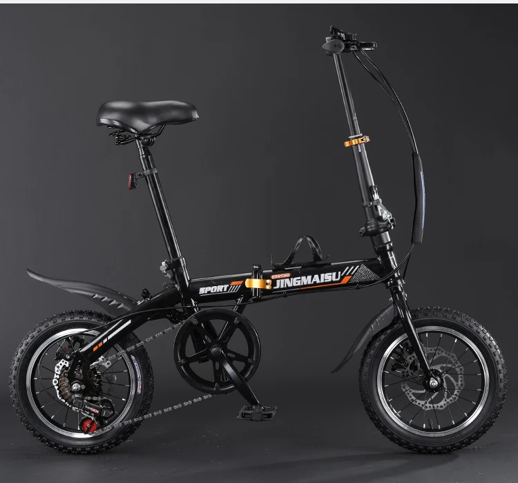 Opvouwbare fiets 16 inch mini-vouwfiets Volwassen student Kinderen Commuter Draagbaar Lichtgewicht Single Speed 7-speed compact