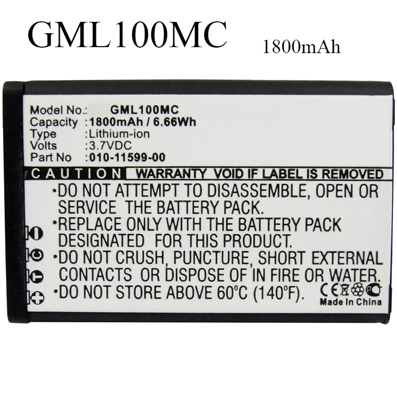 

GML100MC Suitable for Jiaming VIRB VIRB Elite010-11599-00 Camera Battery 3.7V 1800mAh 6.66WH Accessories Parts Digital Batteries