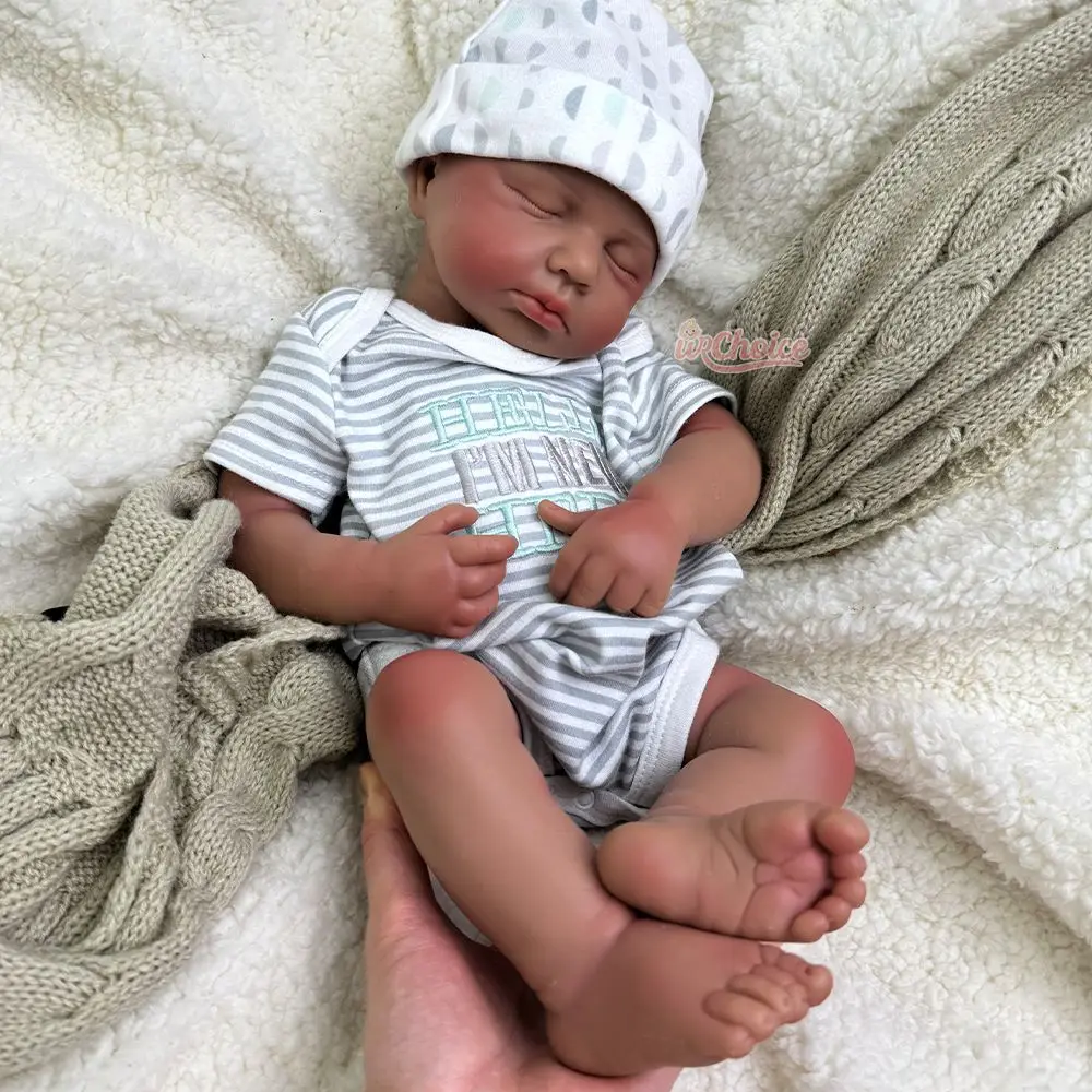 

50 см темная кожа Loulou, мягкая силиконовая кукла ручной работы для маленьких девочек и мальчиков, подарок для деменции, пациентов, образовательные программы