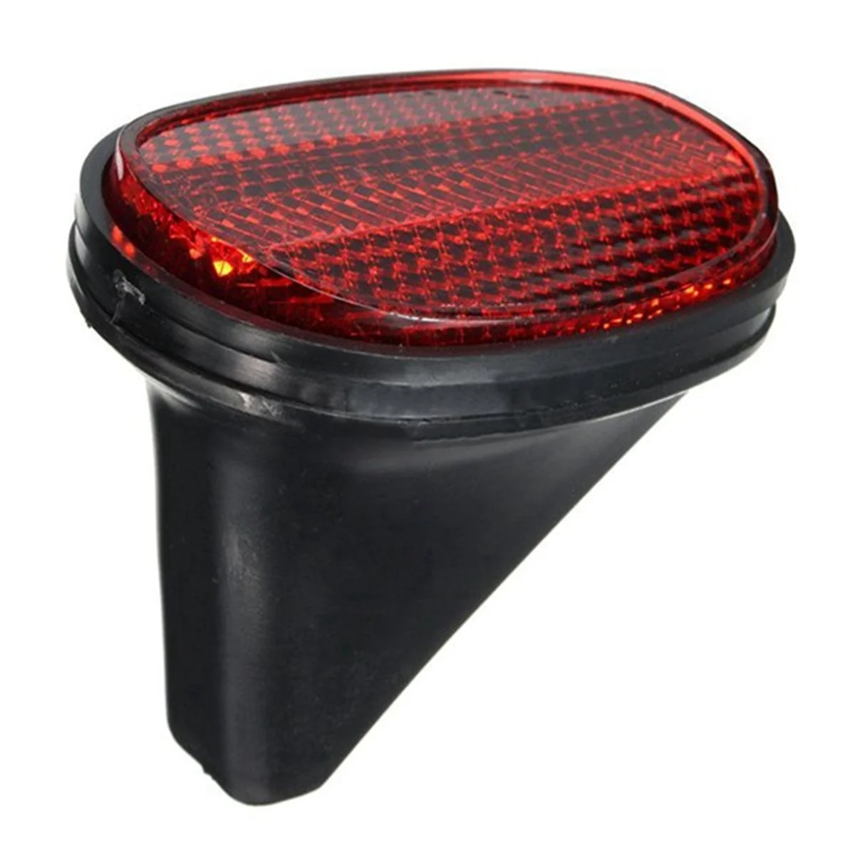 10pcs Bicycle Rear Reflector Mudguard Oval Warnning Red Black