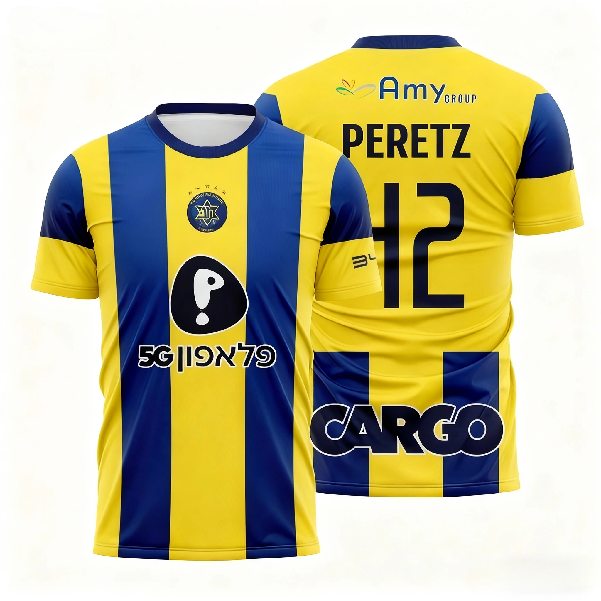 أحدث القمصان الرجالية والنسائية القابلة للتنفس للتدريب اليومي لنادي كرة القدم Maccabi Tel Aviv في عام 2026 #2