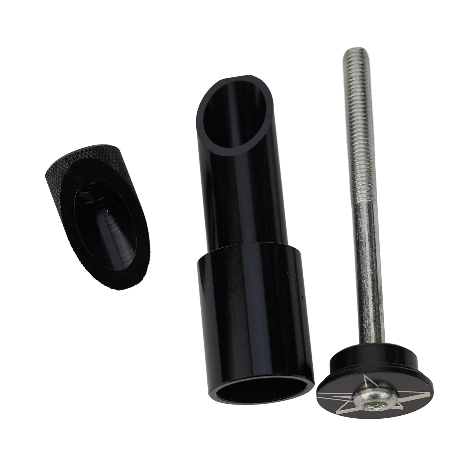 Bicycle Stem Fork Adapter Rod Converts 1 Inch Threaded Fork to 1 1/8 Inch Unthreaded Stem with AL7075 Aluminum Construction