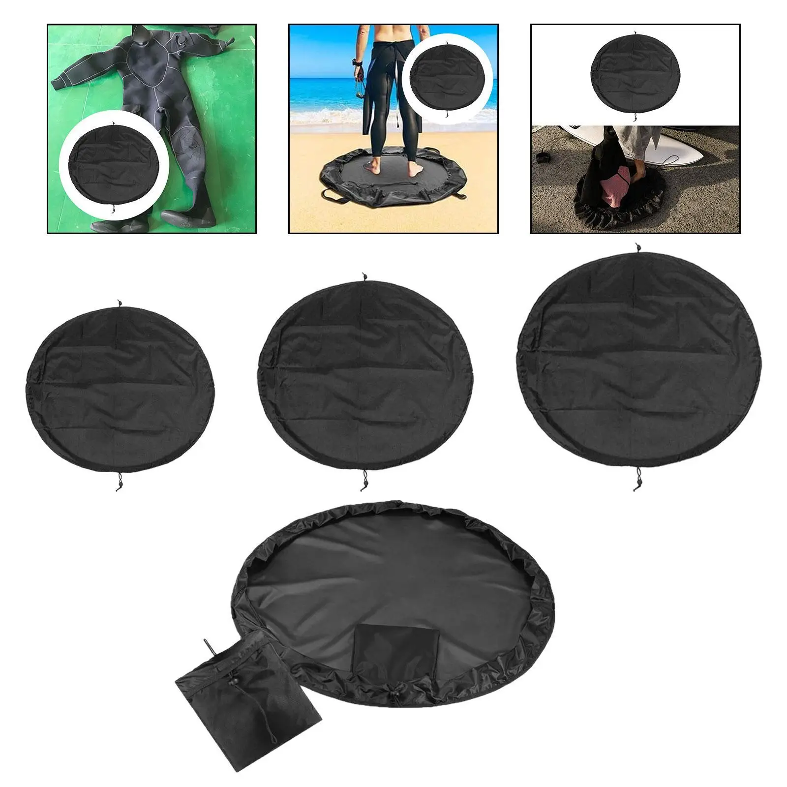 

Wetsuit Changing Mat Surfing Accessory Compact Sundries Bag Diving Suit Pad Wetsuit Bag for Scuba Kayak Diving Rafters Boaters