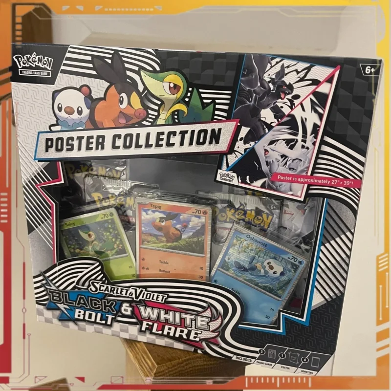 

Genuine PTCG Card SV10.5 Scarlet Violet BLACK BOLT WHITE FLARE Poster Collect ion Card Accelerator Packs Toy Gift