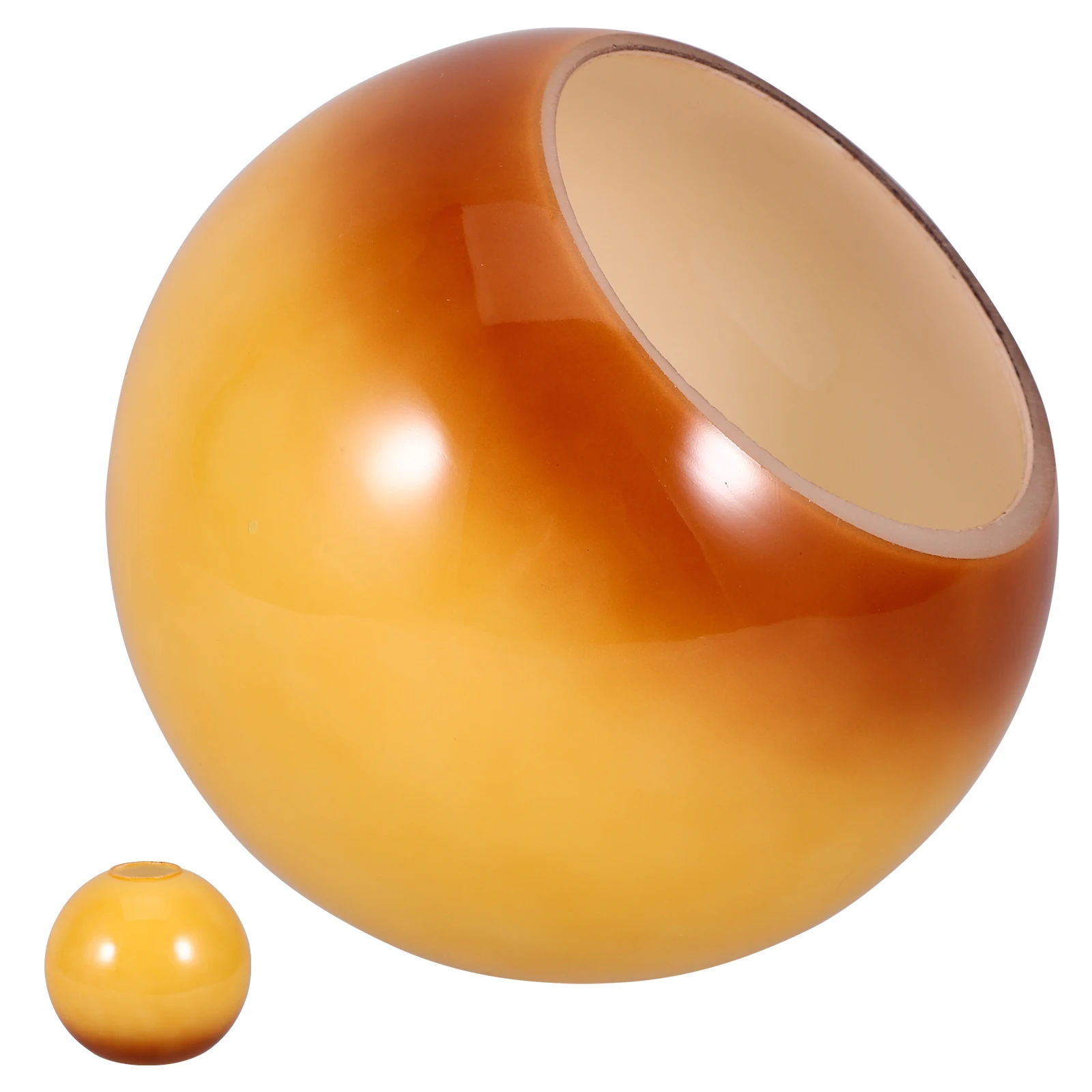 

Amber Globe Glass Lamp Shade Replacement Frosted Vintage Yellow Clear Ceiling Pendant Light Chandelier Cover Fixture Shades For