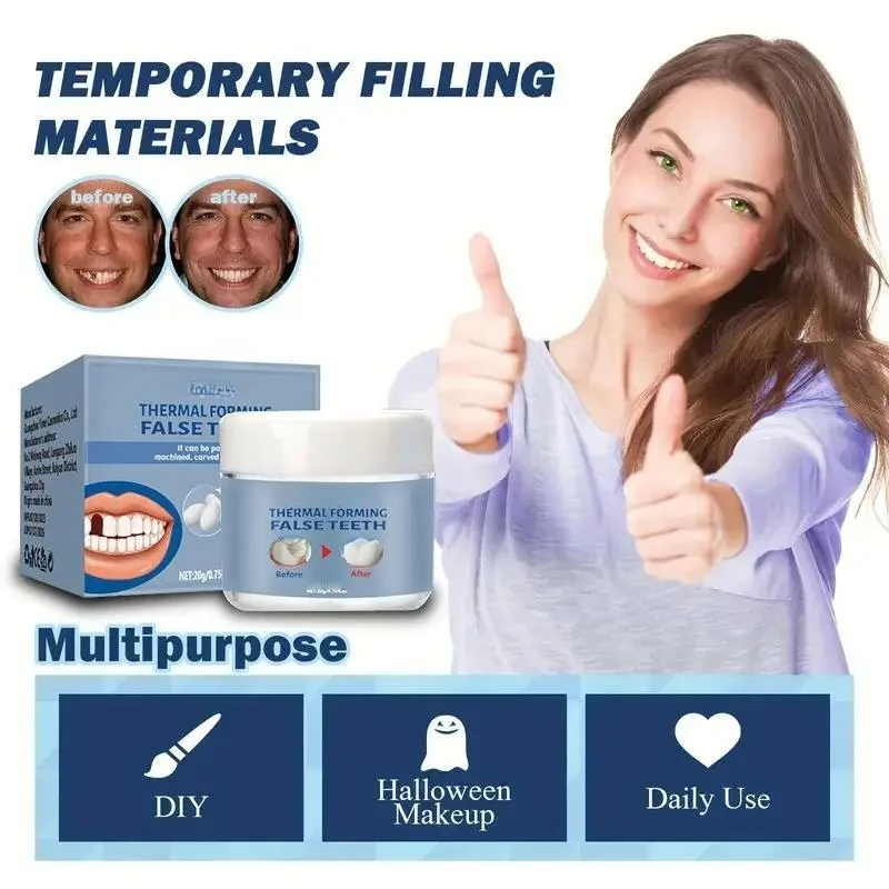 أسنان صناعية قابلة للتشكيل، حبيبات إصلاح الأسنان، خرز الأسنان، 2026 مؤقت للكوكة، طقم إصلاح الأسنان المكسورة، مناسب حراري Q6N2