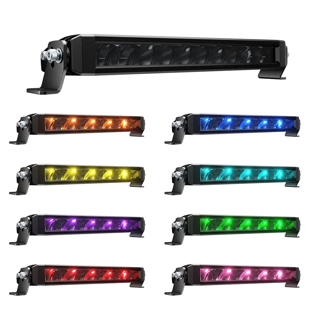 AURORA Patented Screwless Single Row RGB LED Bar IP69K 6/10/20/30/40/50