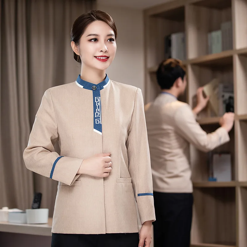 

Hotel Room Cleaning Uniform Long Sleeve Autumn Winter Outfit Mall Community Property Cleaner Hospital Women's Cleaning Workwear