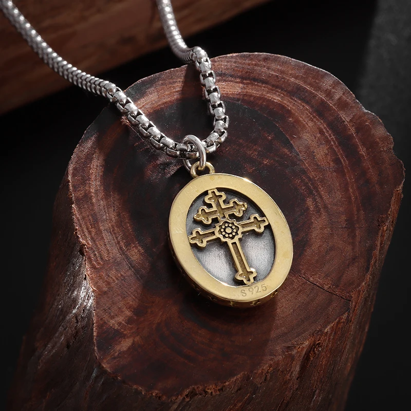 Vintage Catholic Style Virgin Mary Medal Pendant Stainless Steel Necklace for Men Women Church Wear Prayer Jewelry Amulet Gift image 2