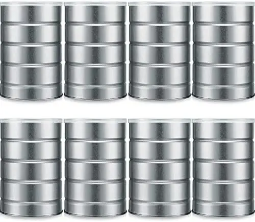 

Jadive 8-Piece Metal Coffee Cans with Lids – Ideal for Tea, Sugar & Craft Storage – Kitchen Organizers
