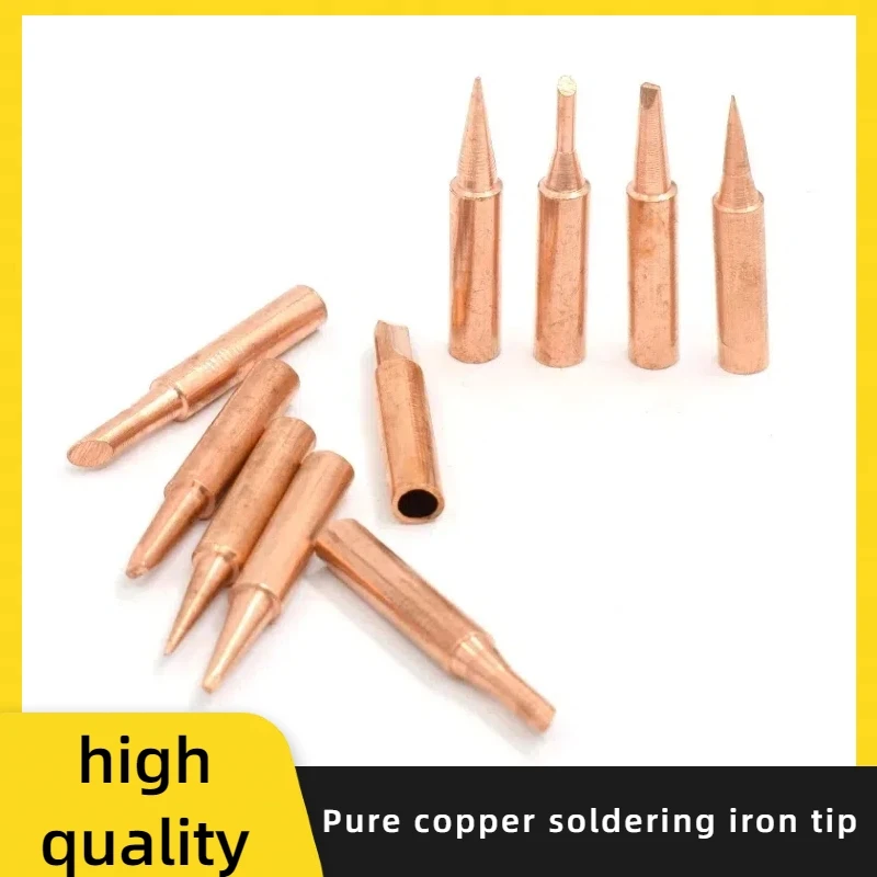 

5/10PCS Lead-Free Soldering Iron Tip Pure Copper 900M Soldering Iron Head Set Inside Hot Bare Copper Solder Iron Tip Welding