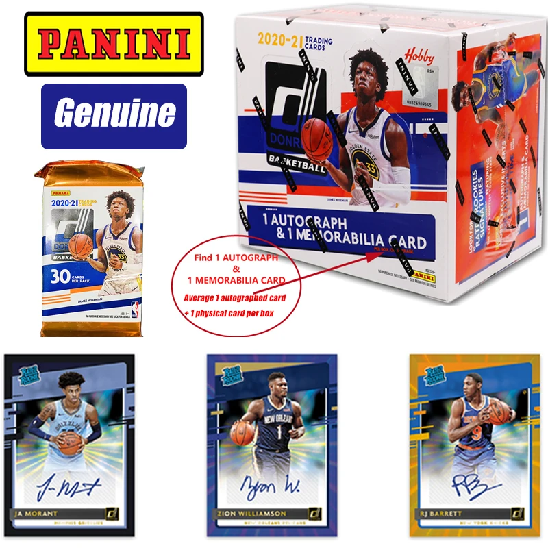 Panini 2020-21 Donruss media 1 scheda Autographed + 1 carta fisica Per scatola regalo di compleanno di natale gioco giocattoli collezione Card