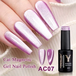 YOKEFELLOW 10ml 9D Cat Magnetic Gel Polish Semi Permanent Soak Off  Rainbow Cat Eye Nail Gel Polish UV Gel Varnish For Manicure