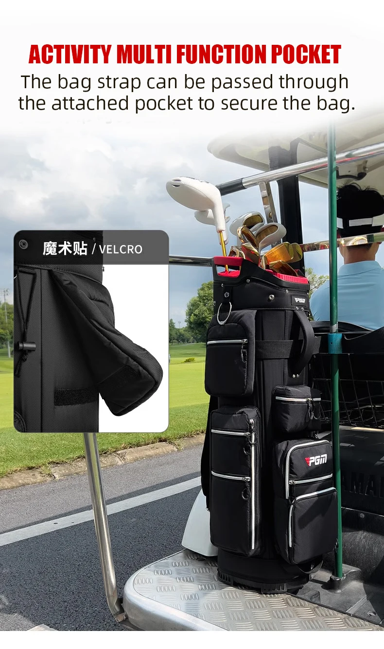 PGM QB166 OEM Fabricantes de marcas Fabricantes de fábricas Saco de golfe leve personalizado à prova d'água Saco de golfe de 14 vias