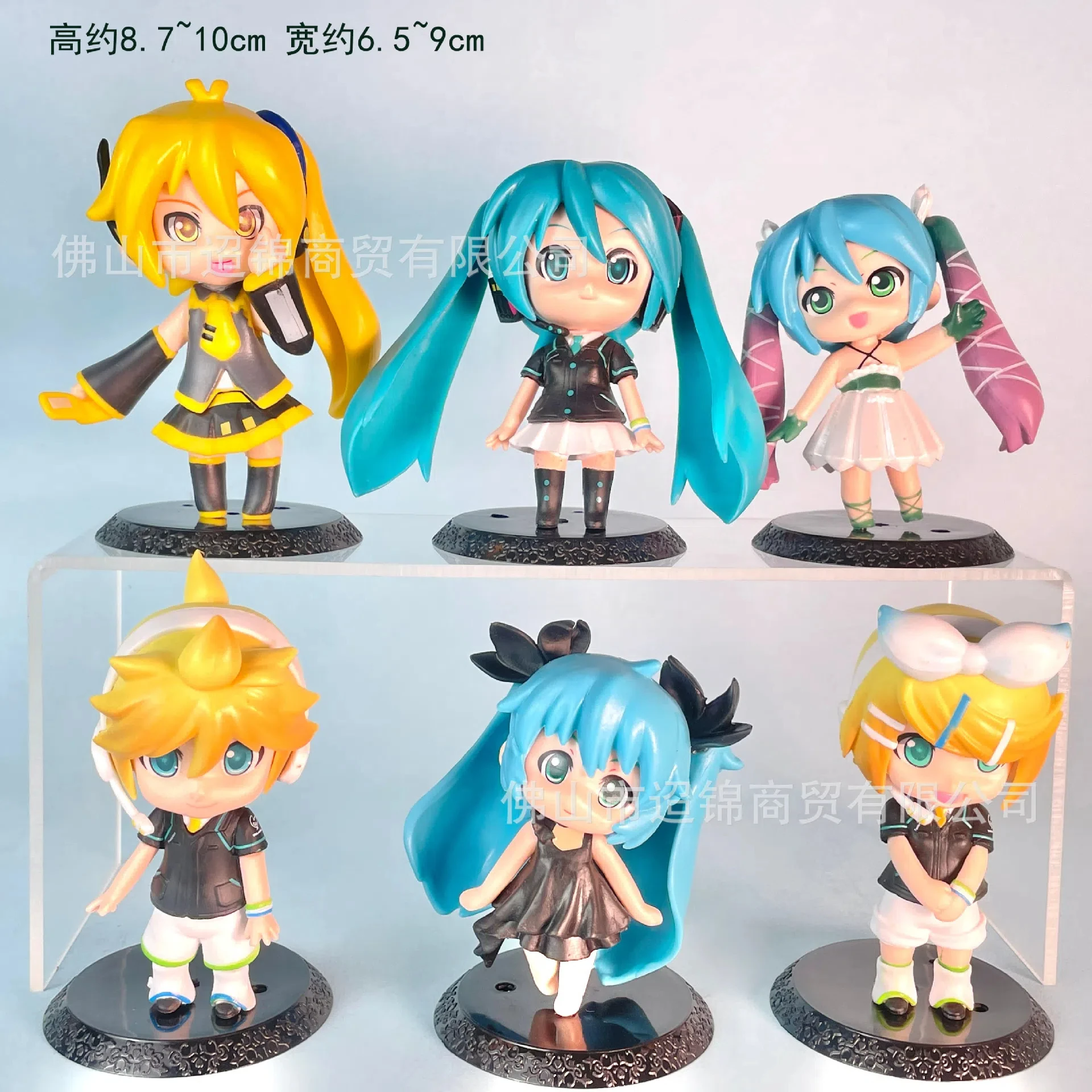 

6th generation 6pcs/set Anime Hatsune Miku q-version Standing posture Action Figure PVC Model Toys Doll Desk Decor Gifts