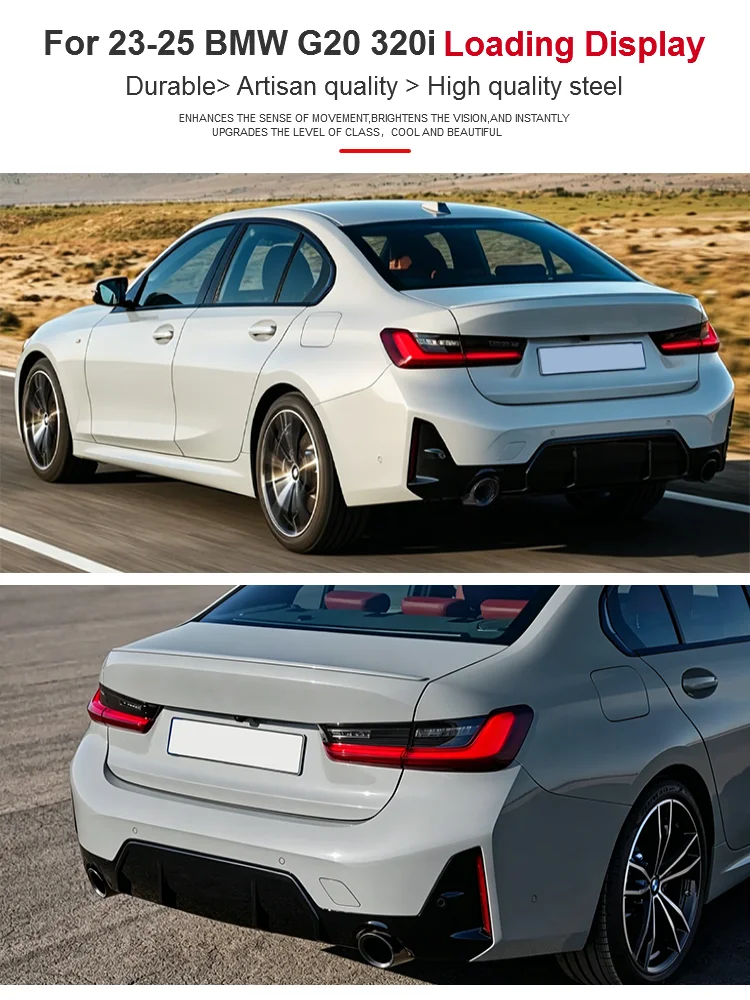 Passend für BMW 3er G20 G21 320i 330i 330e 318d 320d 330d 2019-2026 Auspuffblende Endrohrblende Schalldämpfer Auspuffendstück Autozubehör – Detail 5