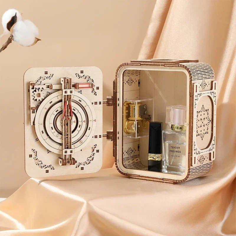 

DIY деревянная секретная шкатулка для хранения паролей музыкальная шкатулка 3D головоломка игрушки ручной работы для взрослых подарки на день рождения