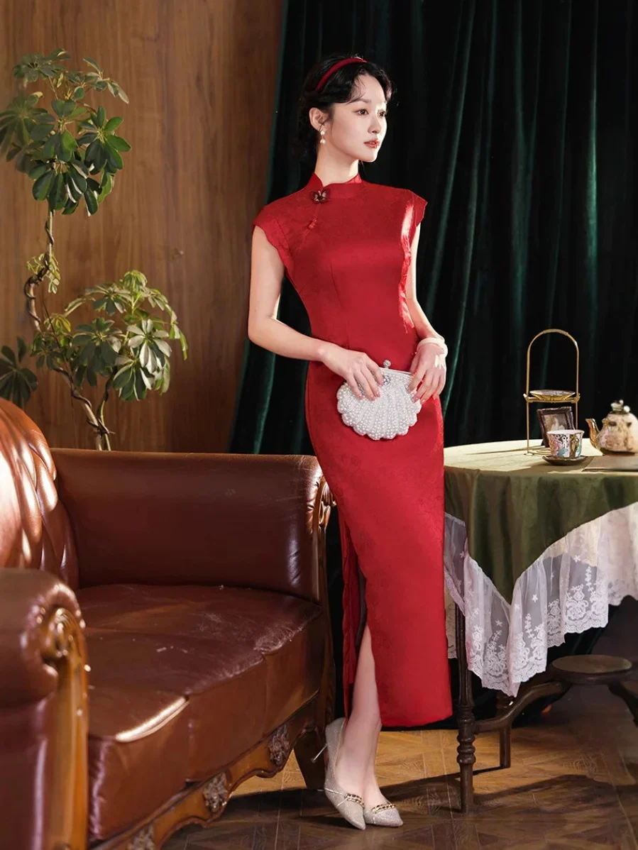 New Spring/Summer 2025 Improved Cheongsam Young Eight Button Chinese Style Improved Cheongsam Girl Qipao