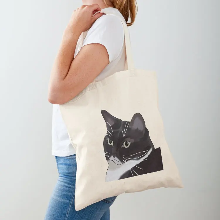 

Judgmental Kitty Cat Tote Bag Lady bag great bag Women bags Canvas for women