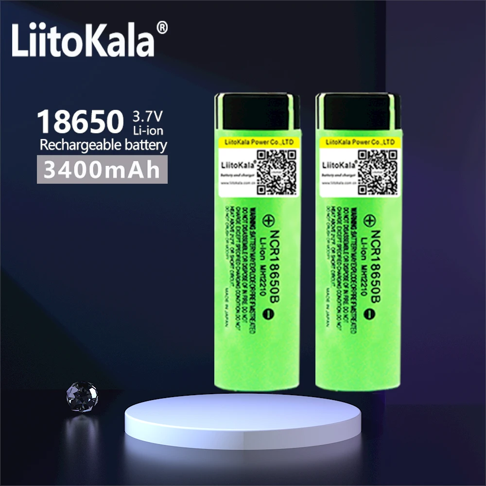 Gorący LiitoKala oryginalny 18650 bateria 3400mah 3.7v bateria litowa do panasonic NCR18650B 3.7V latarka baterii