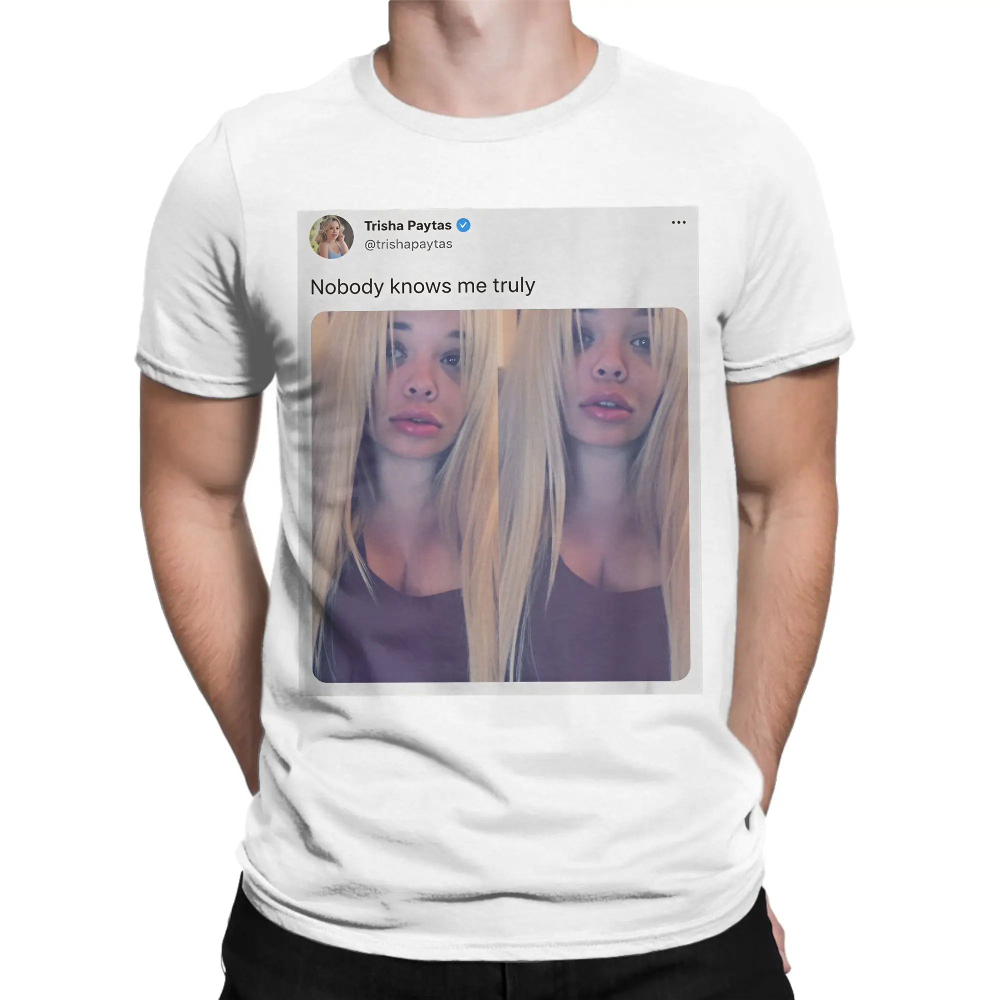 90S Trisha Paytas Graphic T-Shirt  Hip Hop T Shirts Short-Sleeved Y2K Basic Tshirt Summer Cotton Crew Neck Oversize Tees