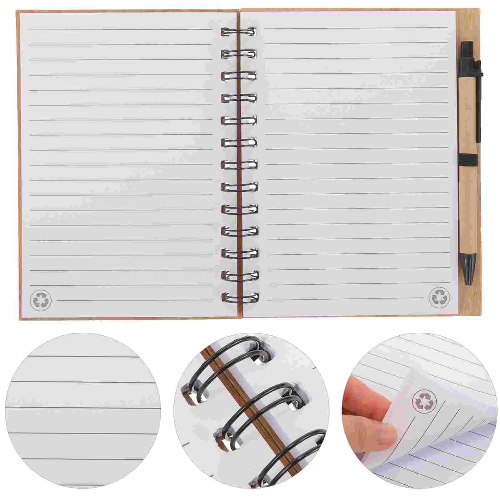 

Notebook Spiral Notebooks Small Notepad Sketchbook Daily Use Pads Bamboo Plan Accessory Notepads Work Compact Planner