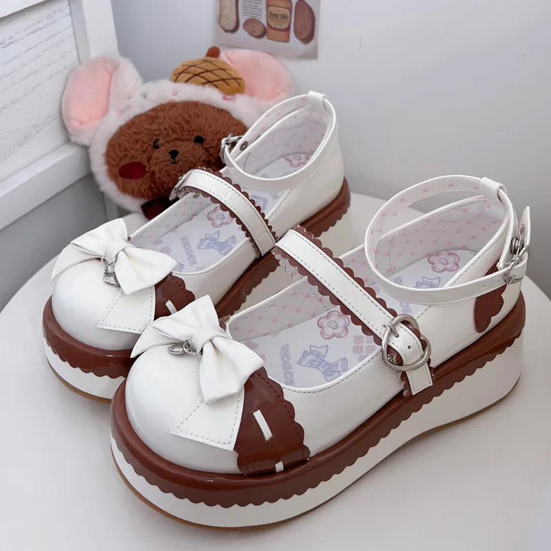 Original Lo Shoes Increment Thick Sole Big Toe JK Girls' Japanese Lolita Student Princess Kawaii Shoes