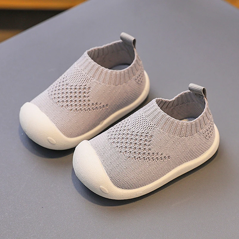 Spring Summer Unisex Toddler Slip-on Shoes Baby Girls Boys Casual Mesh Sneaker Soft Bottom Anti-slip Baby 0-3T First Walker