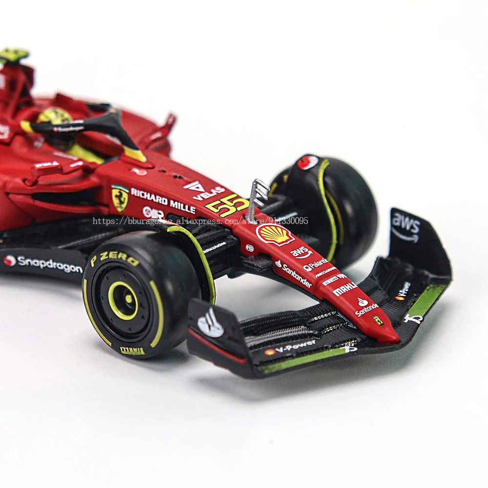 Bburago 1:43 F12023 2021 2022 Ferrari F1-75 75th Anniversary Giallo Modena 16# Leclerc 55#Sainz Alloy Car Die Cast Car Model Toy