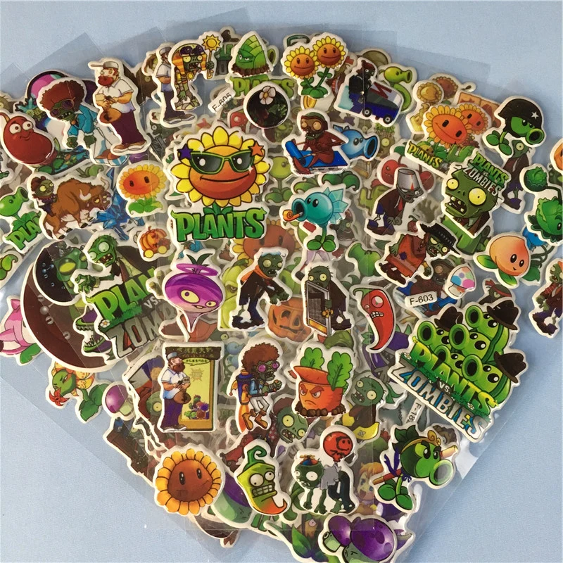 

Plants Vs. Zombies Cartoon Bubble Stickers Children Baby Kindergarten Kids Educational Toys Reward Stickers