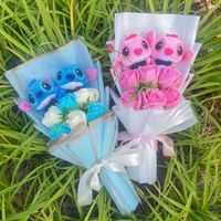 Cartoon Anime Stitch Plush Doll Toy Stuffed Animals Bouquet Gift Box Valentine's Day Christmas Graduation Birthday Gifts