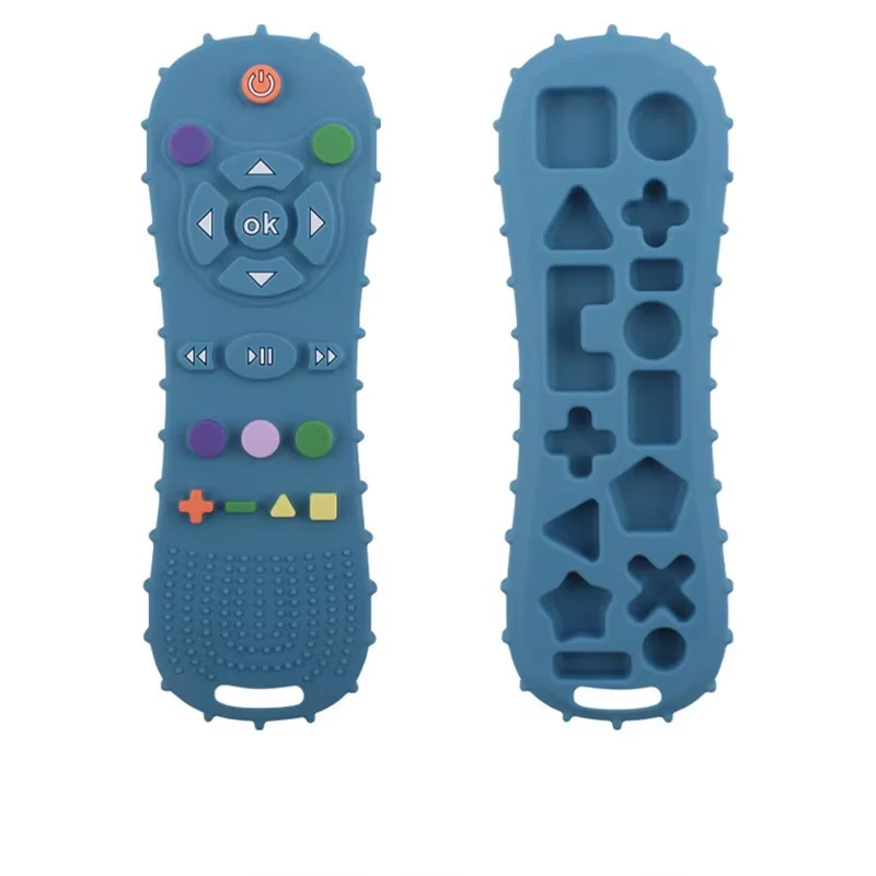 1/2/3 قطعة ألعاب من السيليكون على شكل جهاز تحكم عن بعد مناسبة للأولاد والبنات من عمر 6 إلى 36 شهرًا هدية تسنين للأطفال فقط