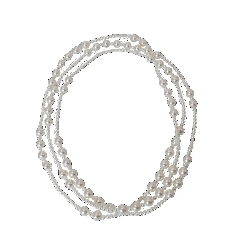 

Pearl sweater chain Atmospheric high-end long stacked with European and American necklaces Women's high-end collarbone chain