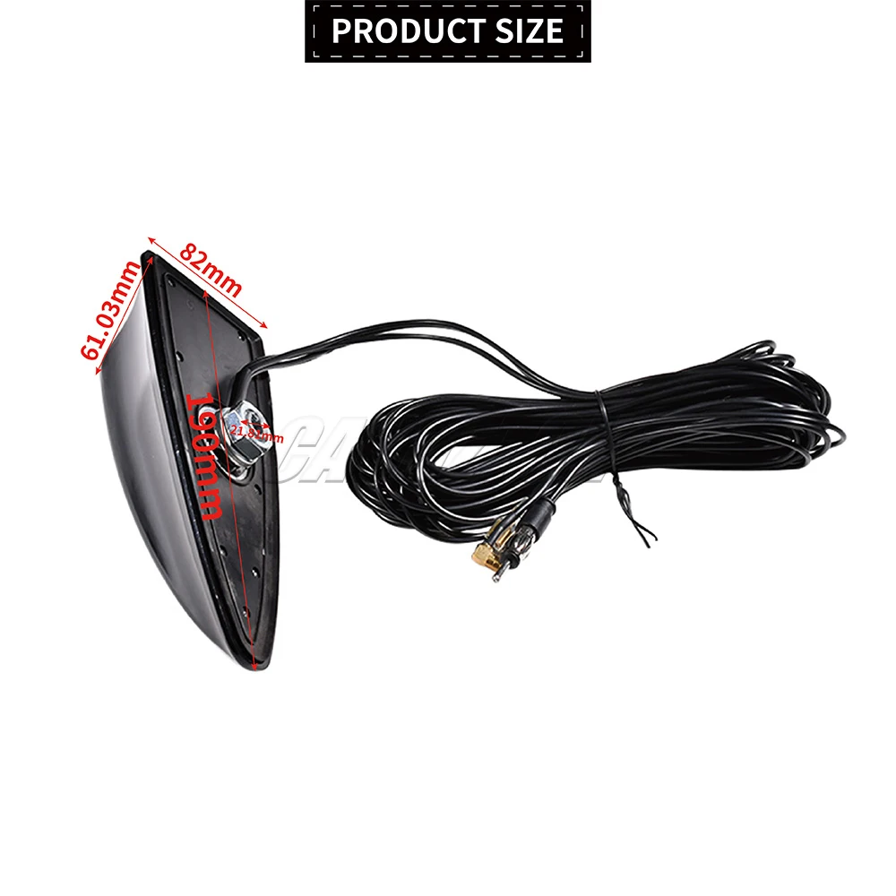 DAB + FM Roof Antenna Car Aerial Shark Design Active SMB Female DIN Connecto